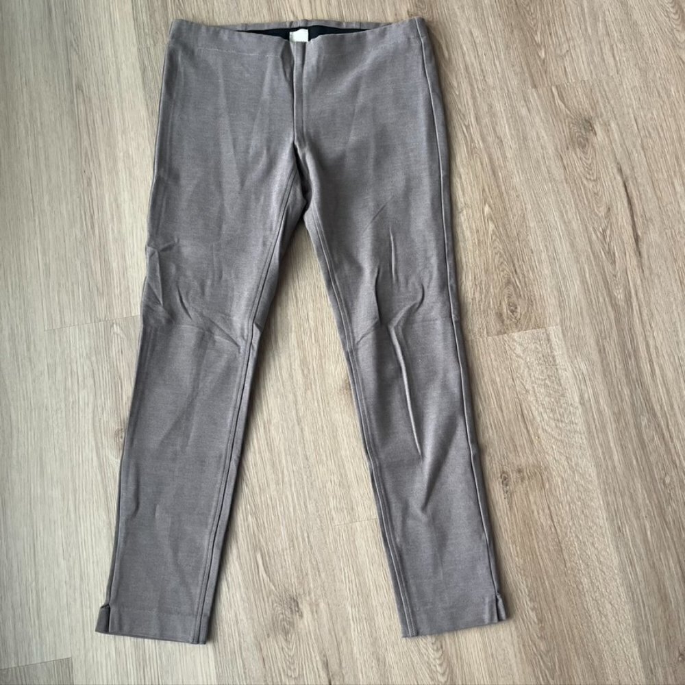 ECRU TAN BROWN DRESS PANTS  elastic waist pull on Size Medium